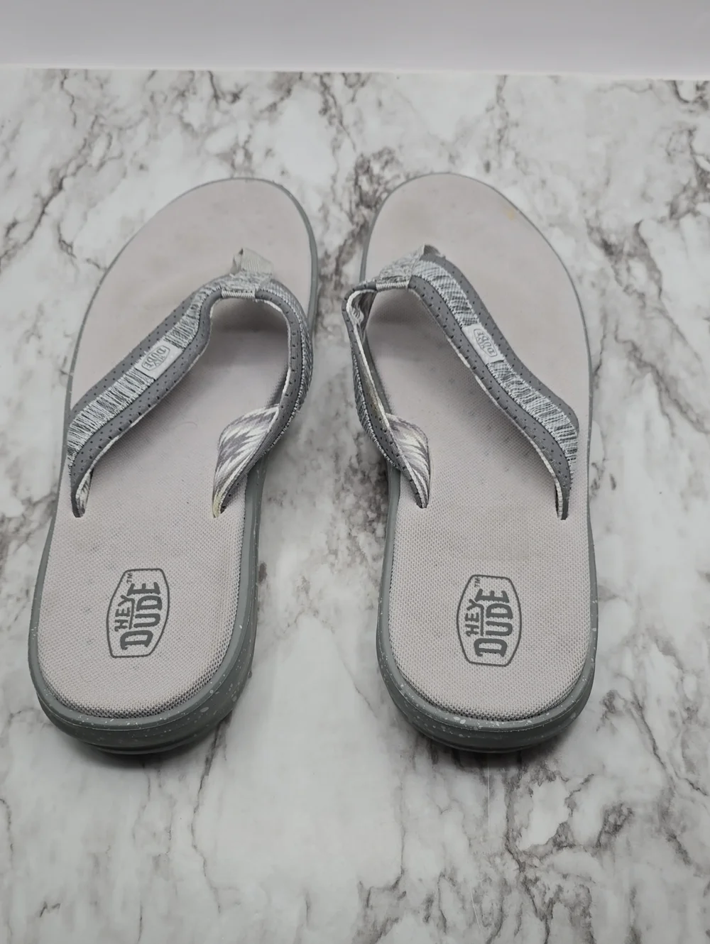 Hey Dude Men's Gray Sami H20 Flip Flops